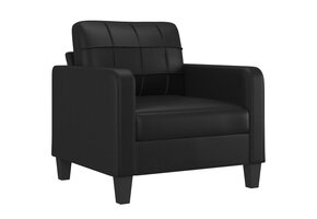 VidaXL Fauteuil Kunstleer Zwart - 35% Korting! Ongebruikt