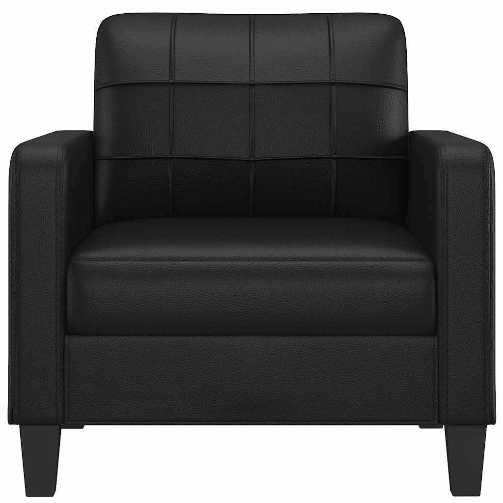 VidaXL Fauteuil Kunstleer Zwart - 35% Korting! Ongebruikt