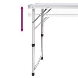 VidaXL Campingtafel Aluminium 120x60cm Inklapbaar - 40% Korting!