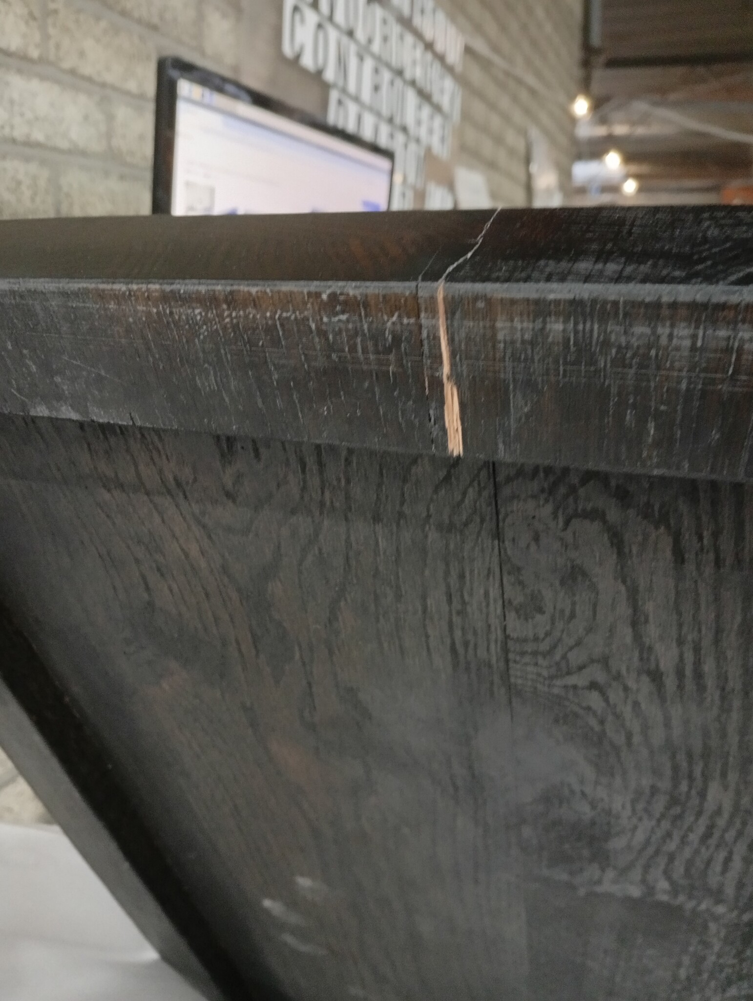 VidaXL Wastafelblad Massief Hout Donkerbruin - 160x50cm | 60% Korting!