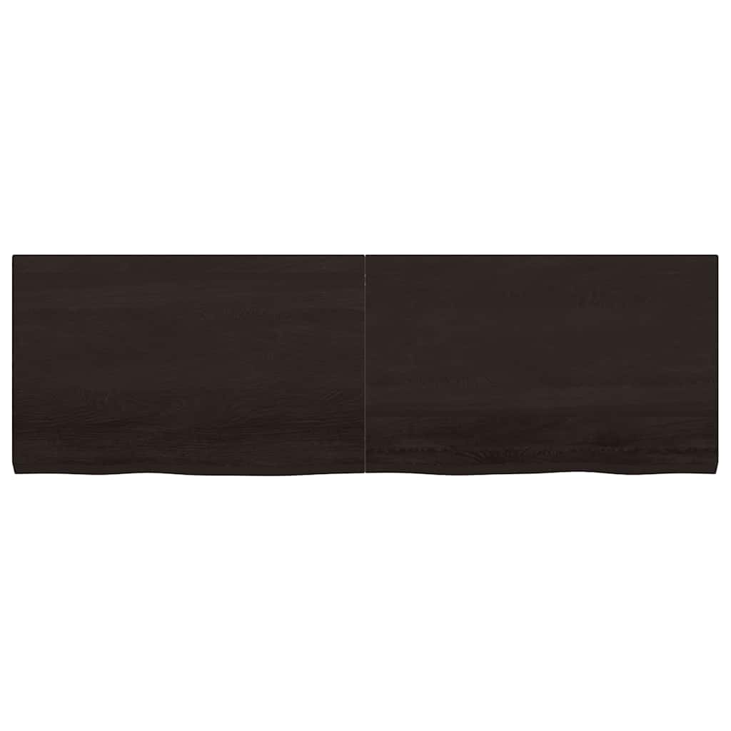 VidaXL Wastafelblad Massief Hout Donkerbruin - 160x50cm | 60% Korting!