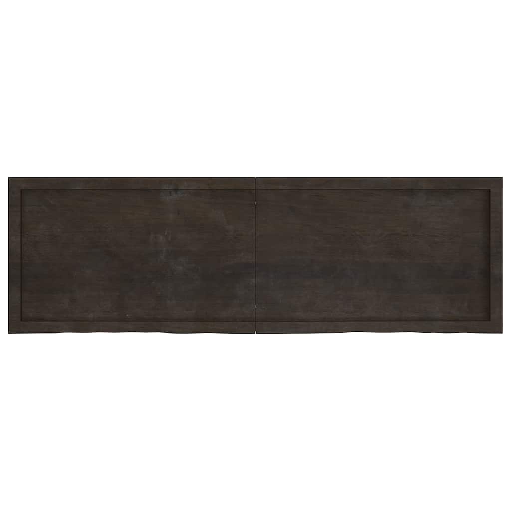 VidaXL Wastafelblad Massief Hout Donkerbruin - 160x50cm | 60% Korting!