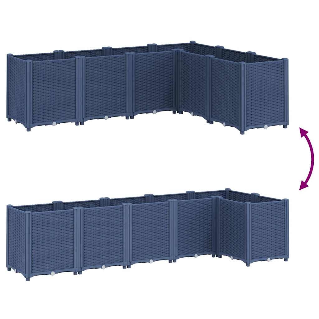 Retourtje: Grote Plantenbak Grijs 160x120x53cm - 55% Korting!