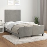 VidaXL Bedframe Lichtgrijs Fluweel 120x200 - 59% Korting! Laatste Stuk!