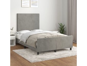 VidaXL Bedframe Lichtgrijs Fluweel 120x200 - 59% Korting! Laatste Stuk!
