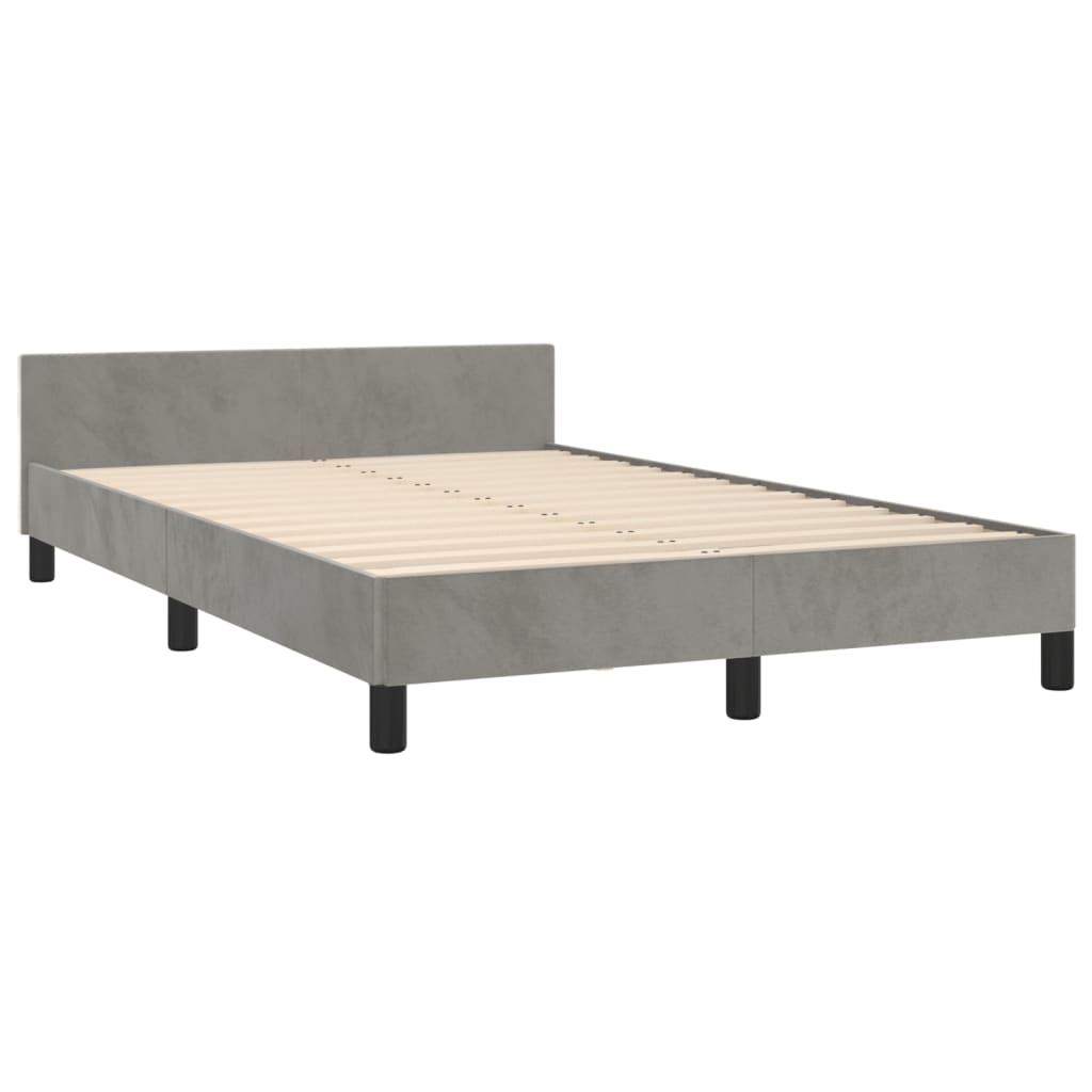 VidaXL Bedframe Lichtgrijs Fluweel 120x200 - 59% Korting! Laatste Stuk!