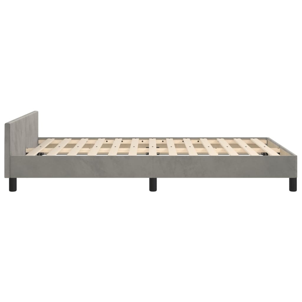 VidaXL Bedframe Lichtgrijs Fluweel 120x200 - 59% Korting! Laatste Stuk!