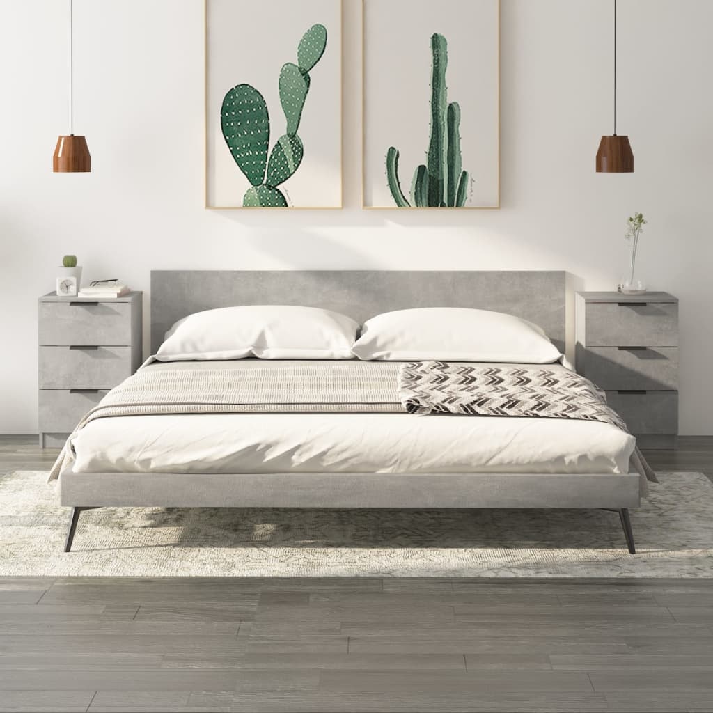 VidaXL Nachtkastjes 2 st betongrijs | 40% Korting | Zo Goed Als Nieuw!