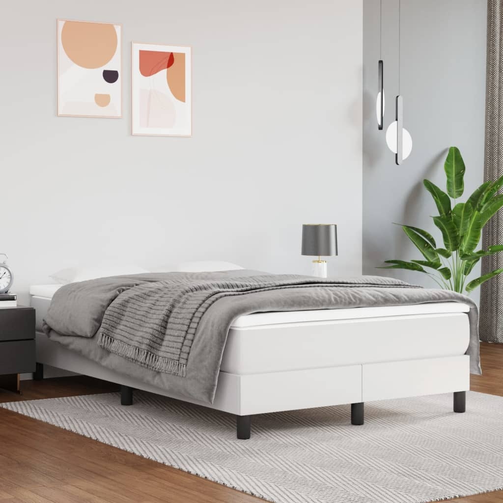 vidaXL Wit Kunstleer Bedframe (120x200 cm) - 55% Korting!
