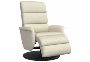 vidaXL Verstelbare Fauteuil Kunstleer Crèmekleurig - 46% Korting!