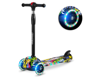 Kinder Step Driewieler Geel - LED Wielen - 40% Korting!