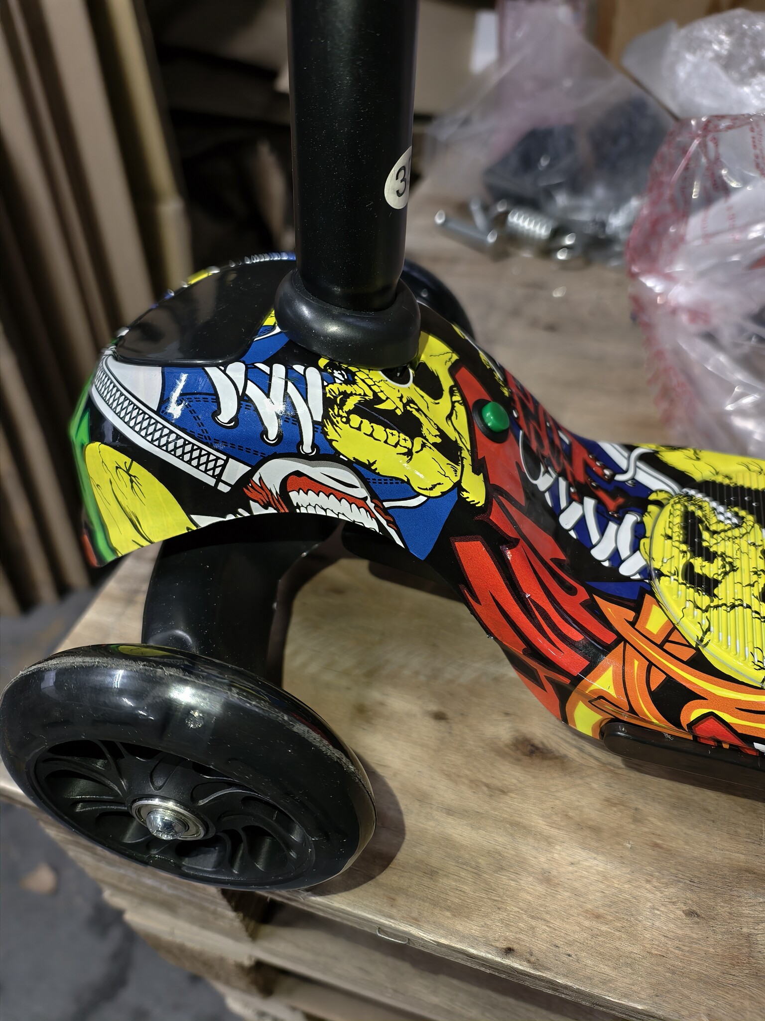 Kinder Step Driewieler Geel - LED Wielen - 40% Korting!