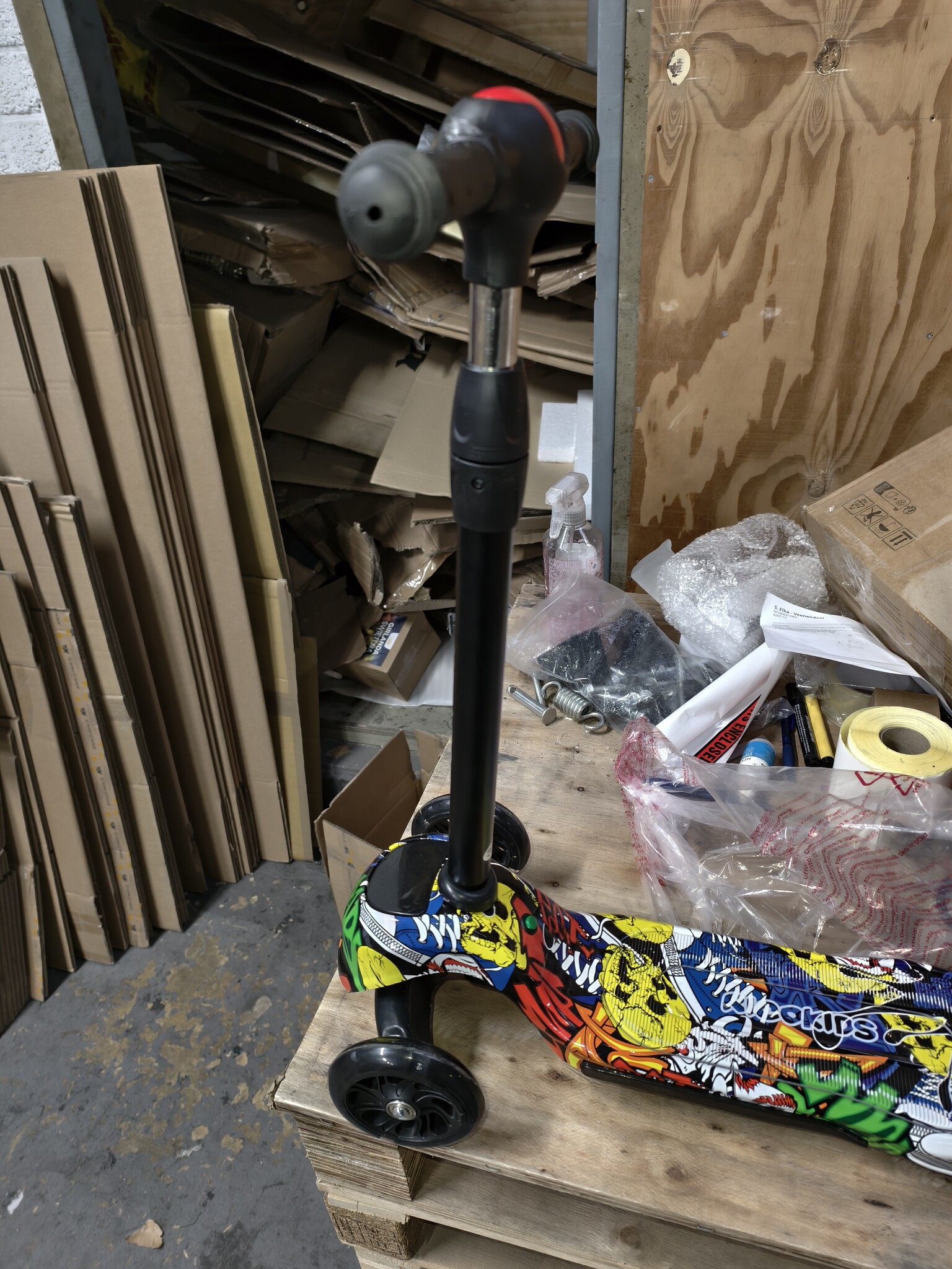 Kinder Step Driewieler Geel - LED Wielen - 40% Korting!