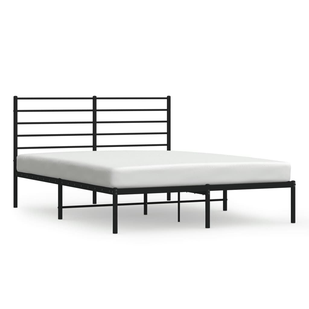 VidaXL Bedframe Metaal Zwart 140x190 - 55% Korting! - Lichte Krasjes