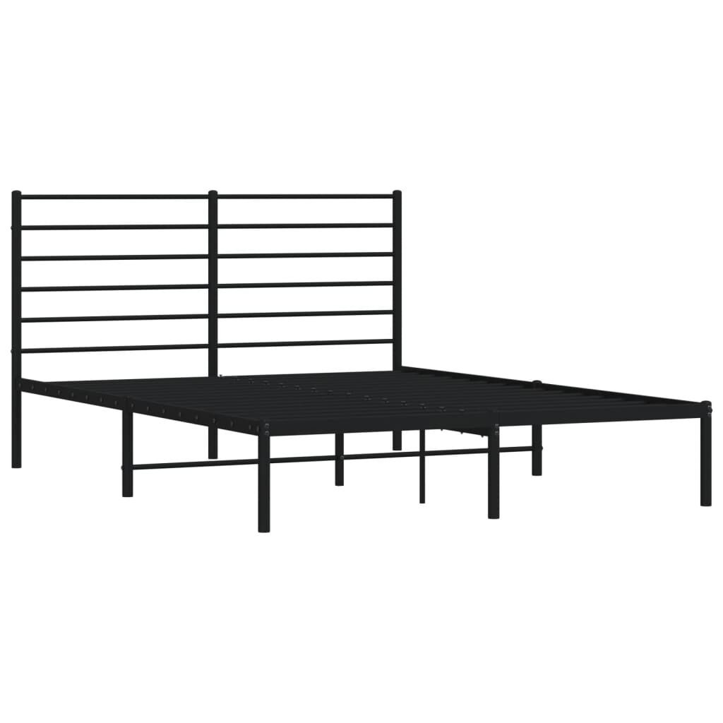 VidaXL Bedframe Metaal Zwart 140x190 - 55% Korting! - Lichte Krasjes