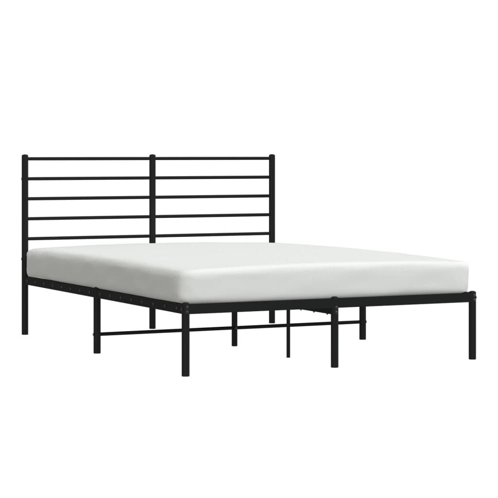 VidaXL Bedframe Metaal Zwart 140x190 - 55% Korting! - Lichte Krasjes