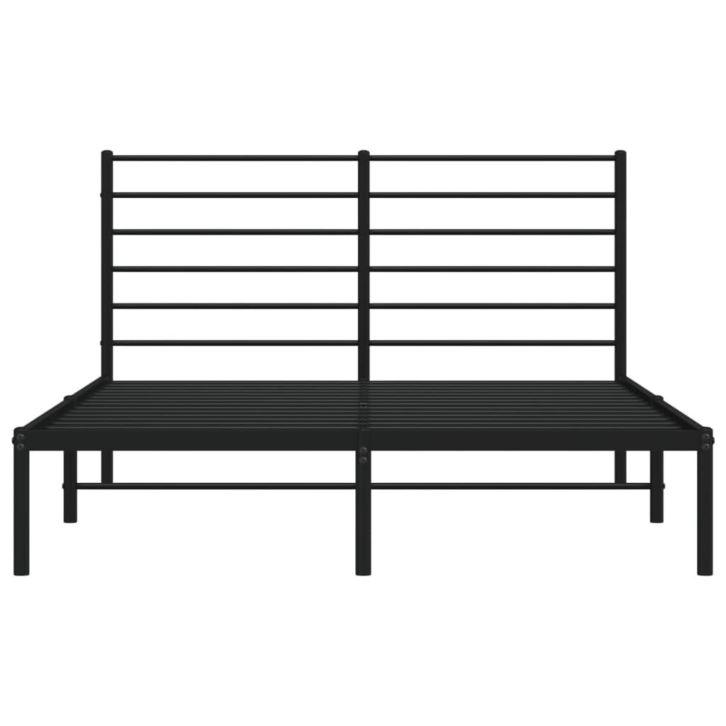 VidaXL Bedframe Metaal Zwart 140x190 - 55% Korting! - Lichte Krasjes