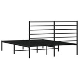VidaXL Bedframe Metaal Zwart 140x190 - 55% Korting! - Lichte Krasjes