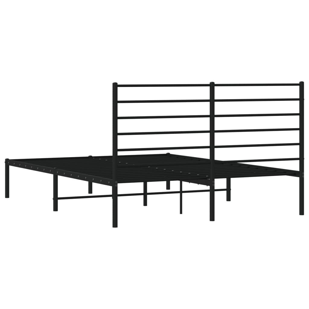 VidaXL Bedframe Metaal Zwart 140x190 - 55% Korting! - Lichte Krasjes