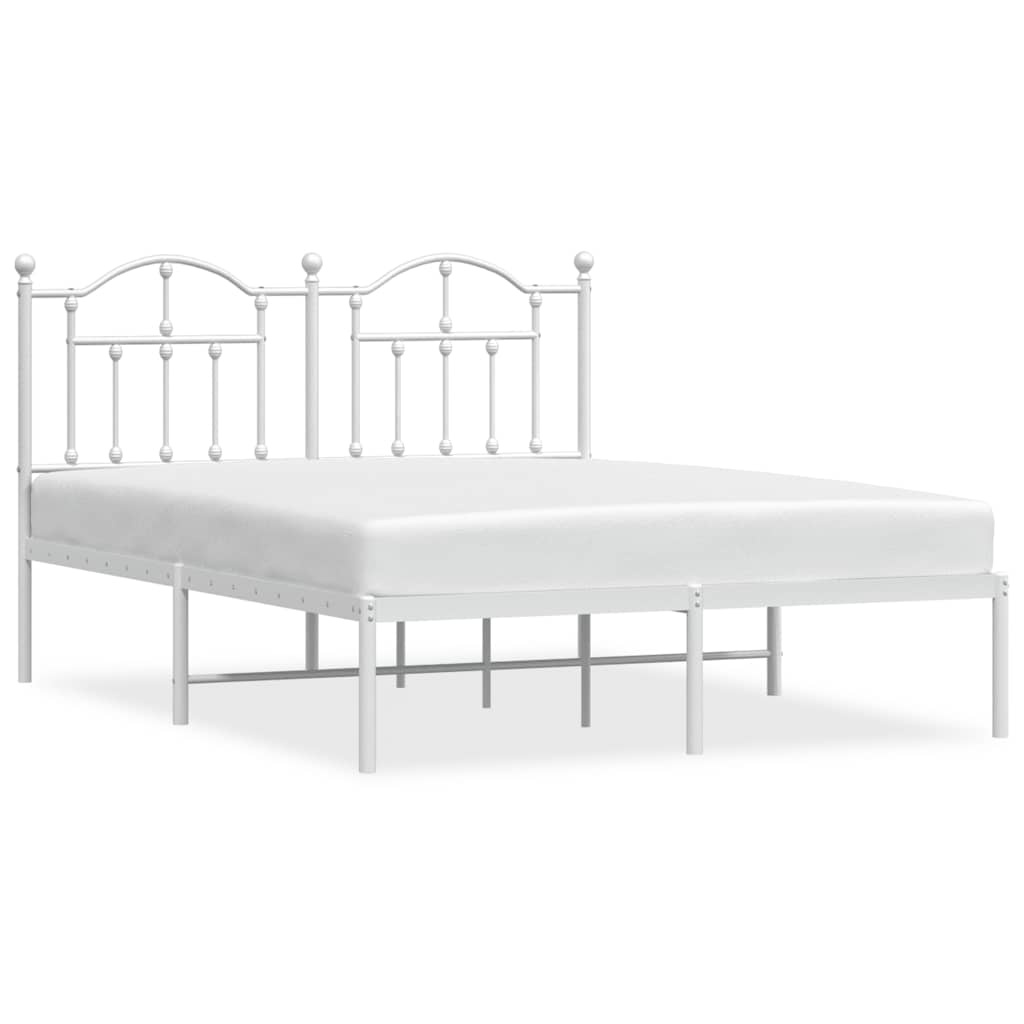 VidaXL Bedframe Metaal Wit 150x200cm - Nu 55% Korting!