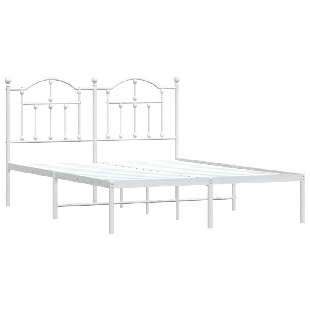 VidaXL Bedframe Metaal Wit 150x200cm - Nu 55% Korting!