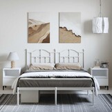 VidaXL Bedframe Metaal Wit 150x200cm - Nu 55% Korting!