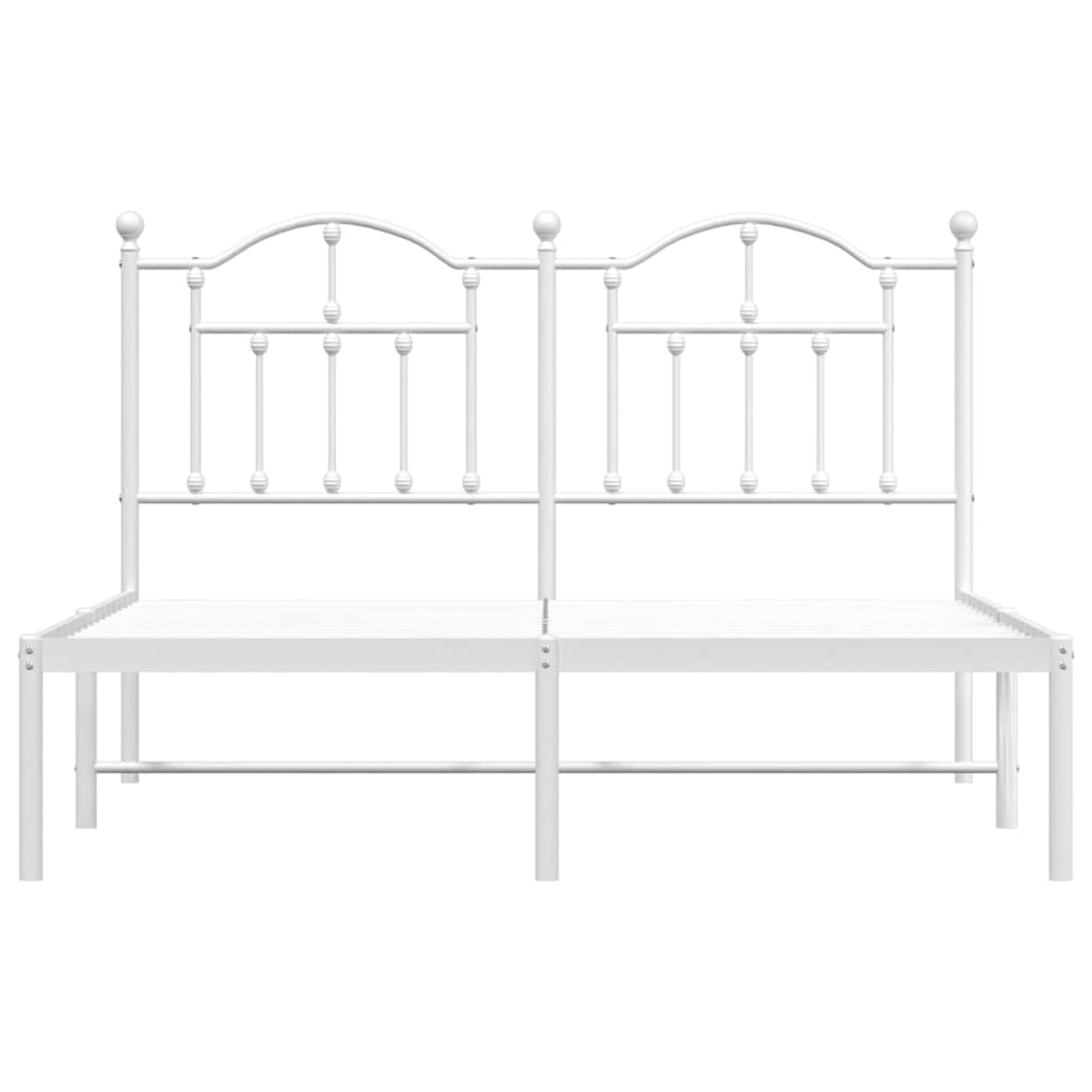 VidaXL Bedframe Metaal Wit 150x200cm - Nu 55% Korting!