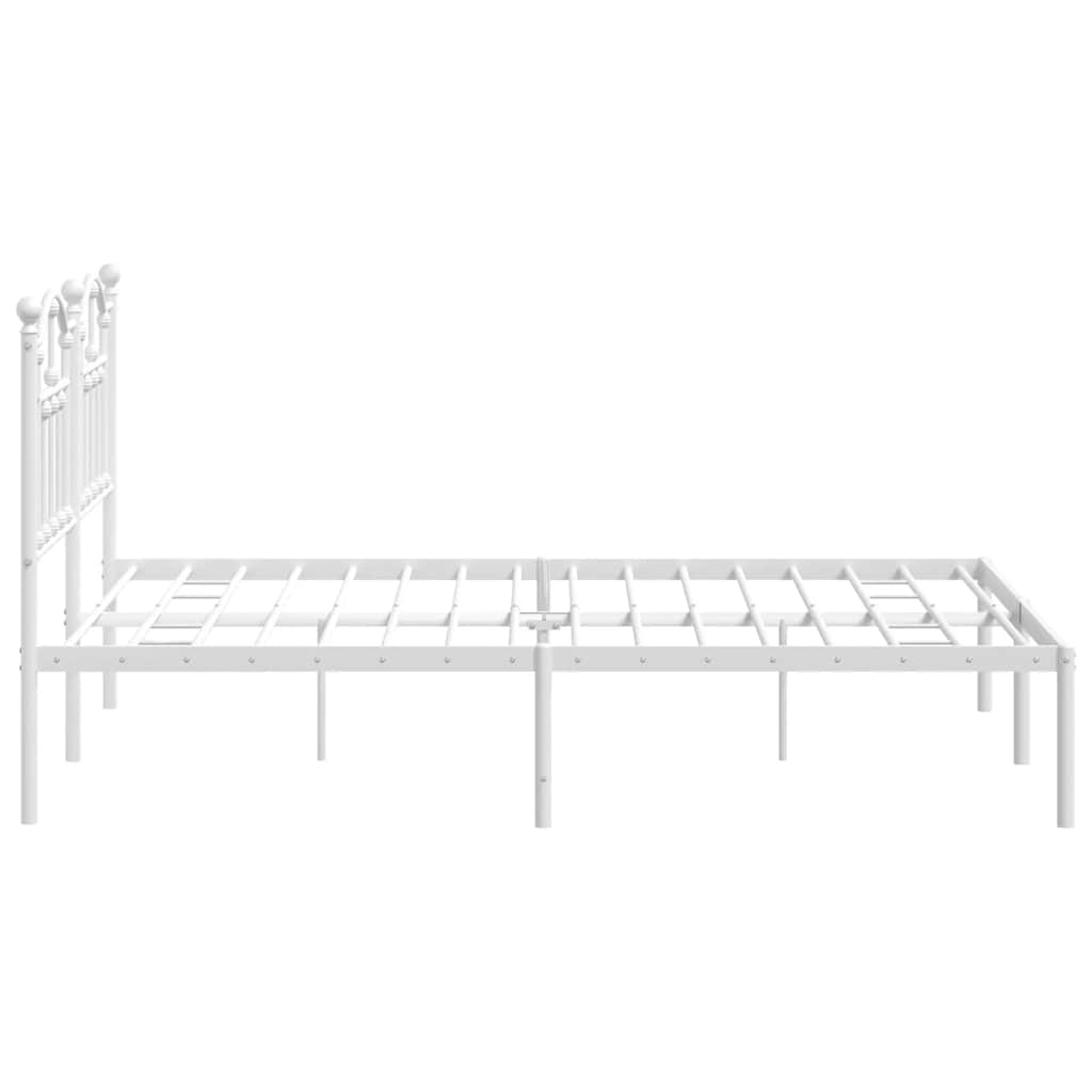 VidaXL Bedframe Metaal Wit 150x200cm - Nu 55% Korting!