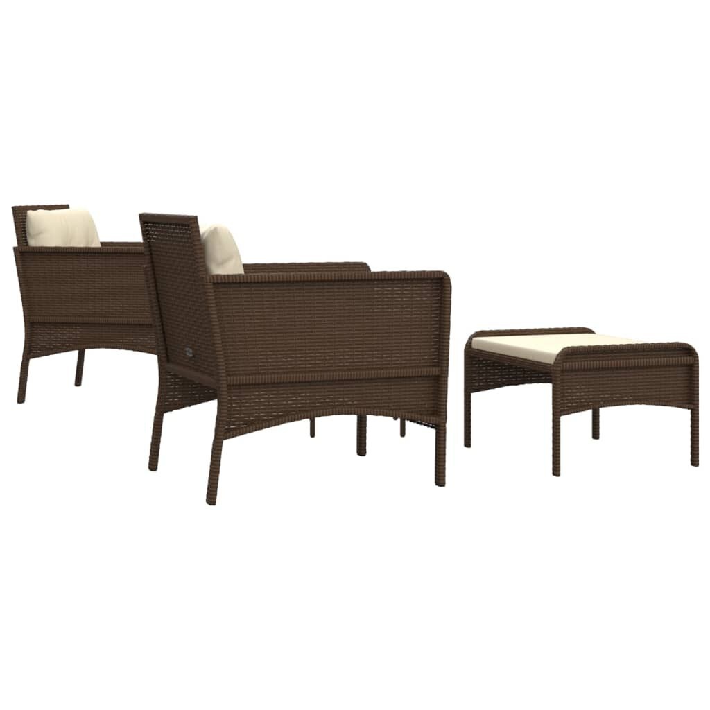 VidaXL Loungeset Poly Rattan Bruin - 40% Korting!