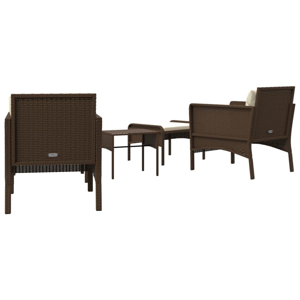 VidaXL Loungeset Poly Rattan Bruin - 40% Korting!