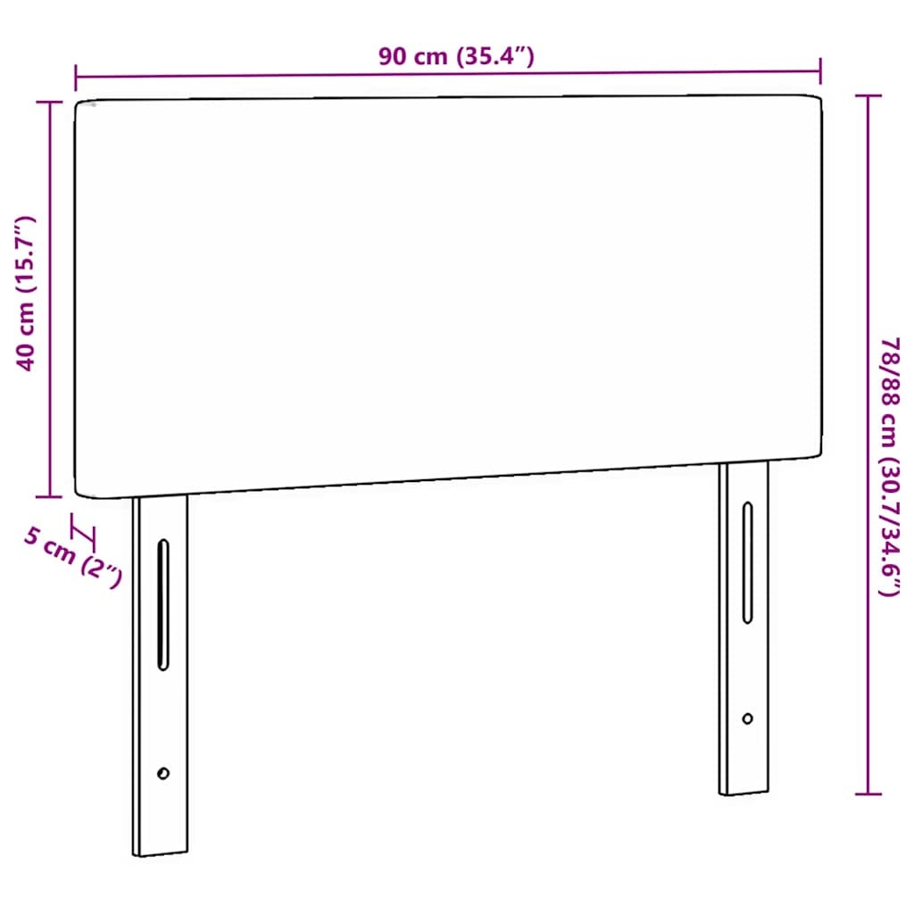 VidaXL Hoofdbord Lichtgrijs Ribstof 90cm | 40% Korting!