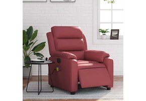 VidaXL Massagestoel Wijnrood - 52% Korting! Verstelbaar Kunstleer