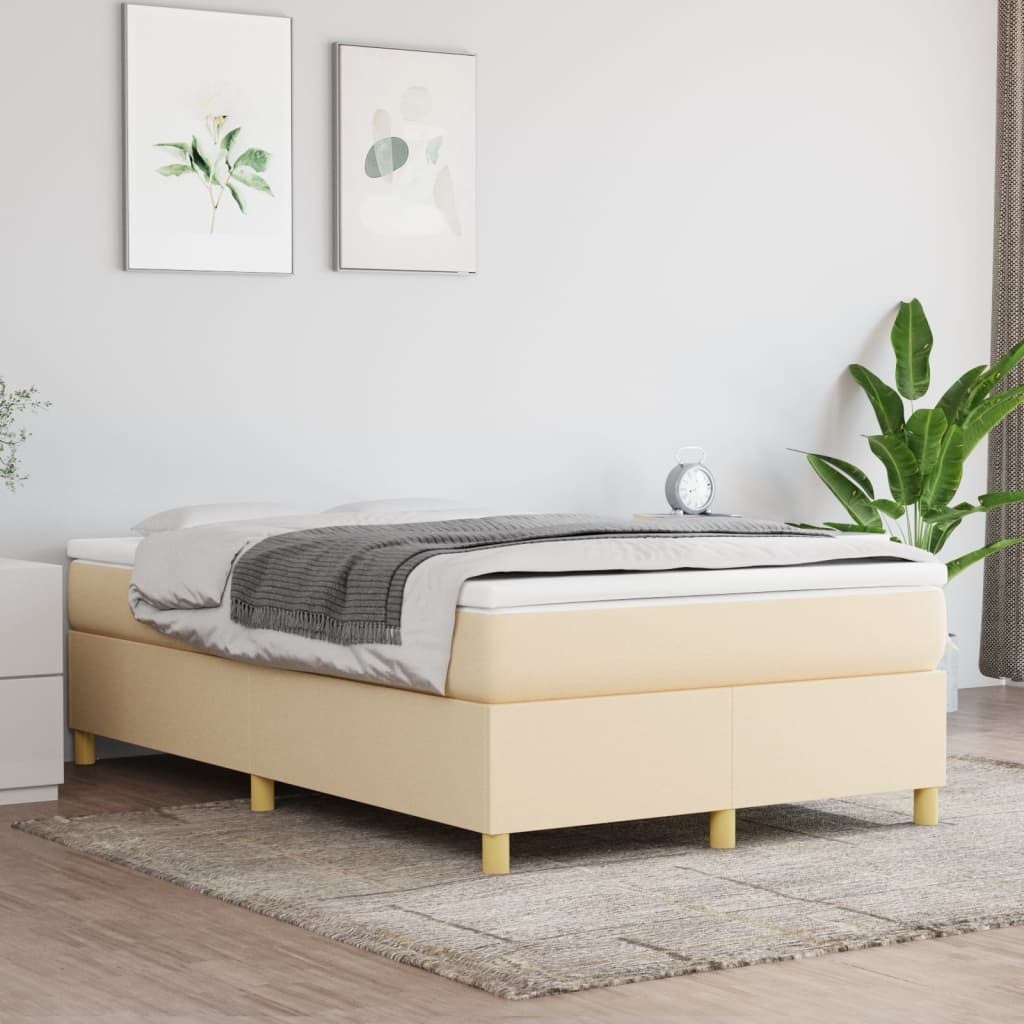 vidaXL Bedframe Crème 120x200cm - 55% Korting! Lichte Krasjes