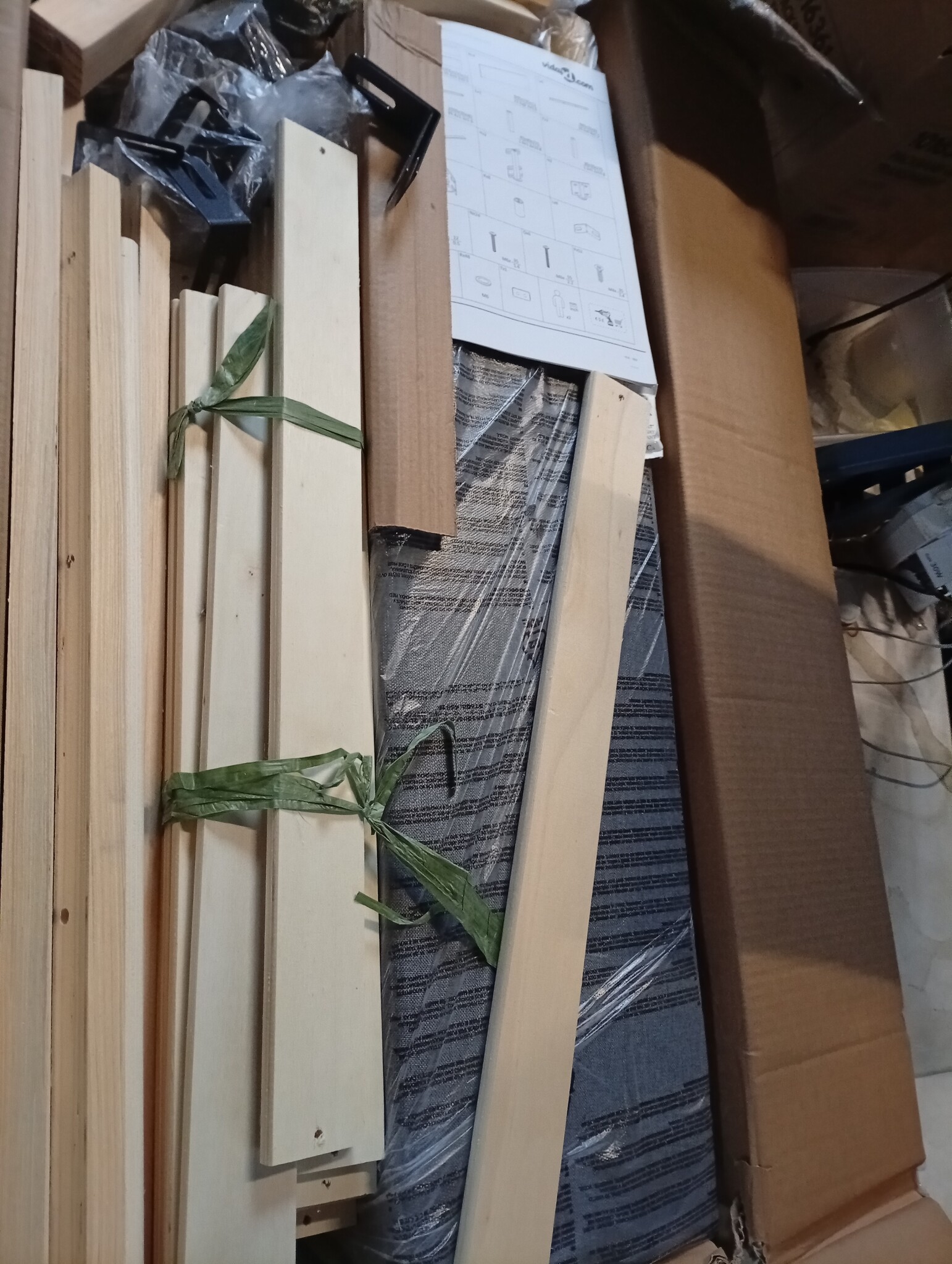 vidaXL Bedframe Crème 120x200cm - 55% Korting! Lichte Krasjes