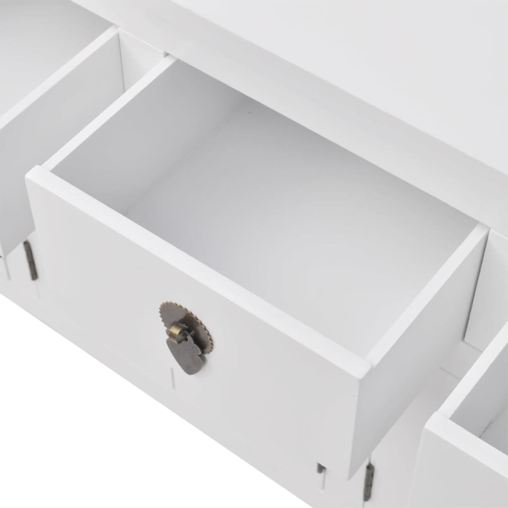 VidaXL Dressoir Chinees Massief Hout Wit - 40% Korting!