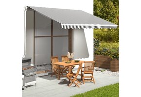 VidaXL Luifel Vervangingsdoek 4x3m Antraciet/Wit - 40% Korting!