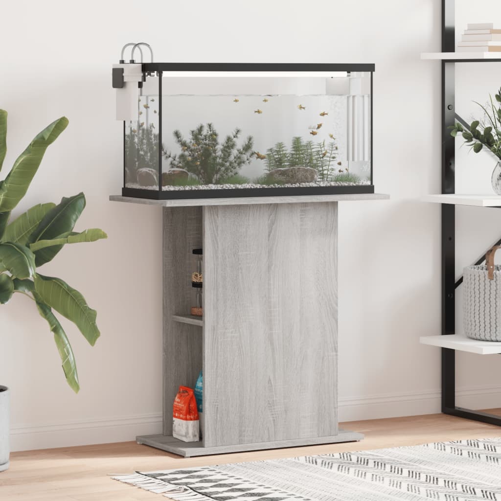 VidaXL Aquariumstandaard 75x36x72,5 cm Grijs Sonoma - 35% Korting!