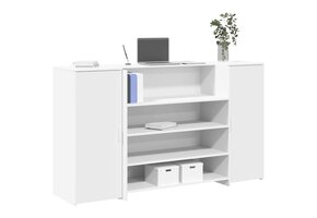 VidaXL Opbergkast Wit (81% Korting!) - Bewerkt Hout - 40x45x103,5 cm