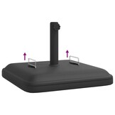 VidaXL Parasolvoet 27kg - 40% Korting! - Vierkant met Handvatten