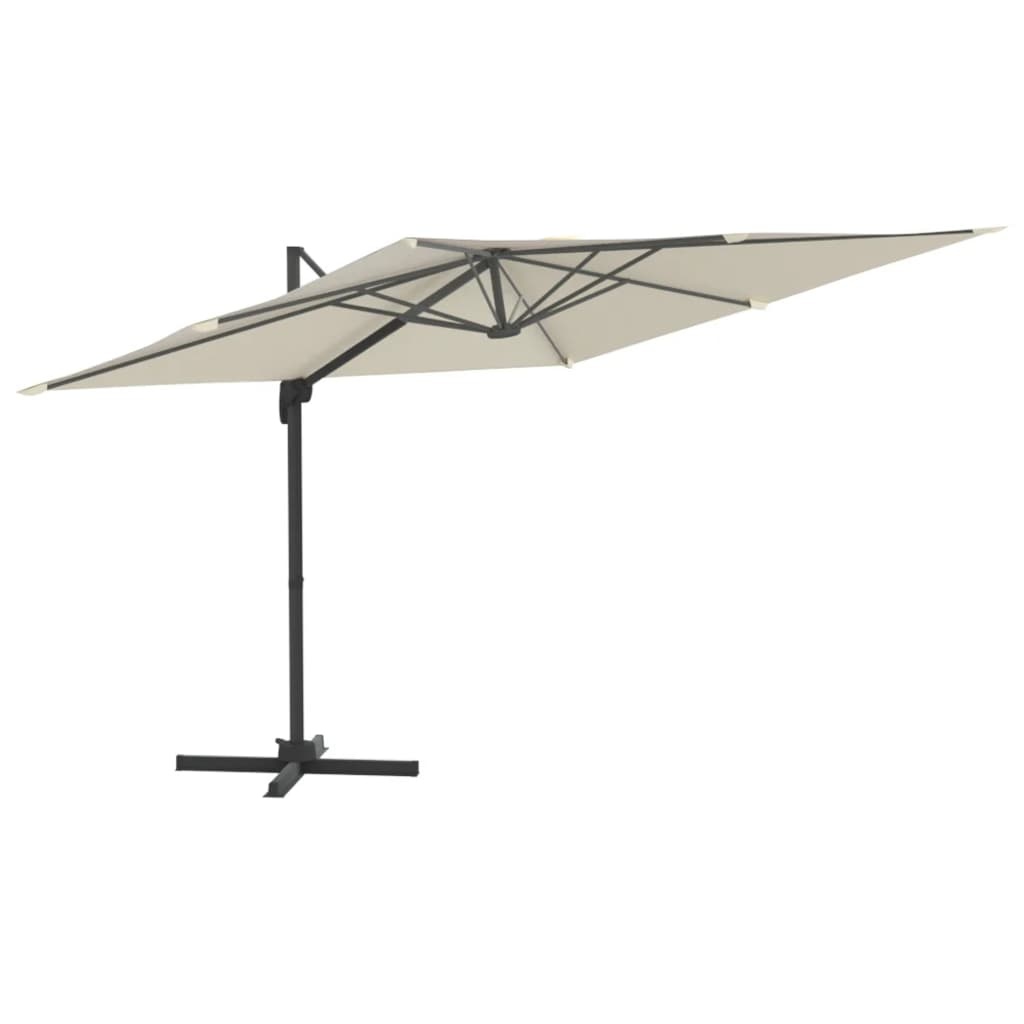 VidaXL Zweefparasol 400x300cm Zandwit - 64% Korting! Zeer Compleet!