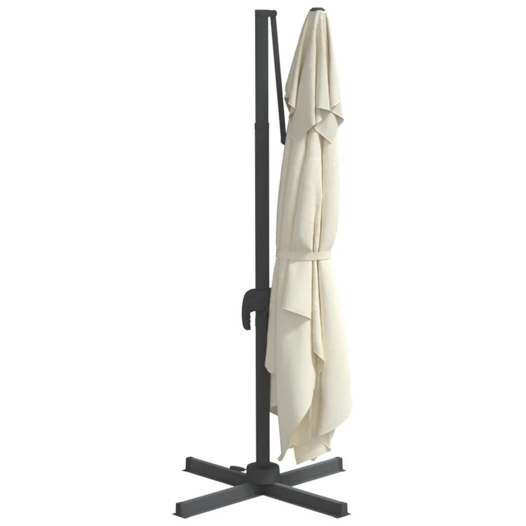 VidaXL Zweefparasol 400x300cm Zandwit - 64% Korting! Zeer Compleet!