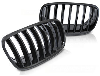 Grill BMW X5 E70/X6 E71 (vanaf '08) Glans Zwart - 50% Korting!
