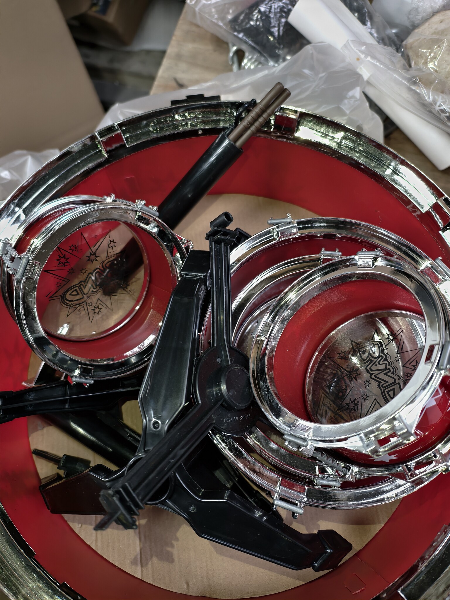 Kinder Drumstel met Disc - 40% Korting! 6 Trommels voor Jonge Muzikanten