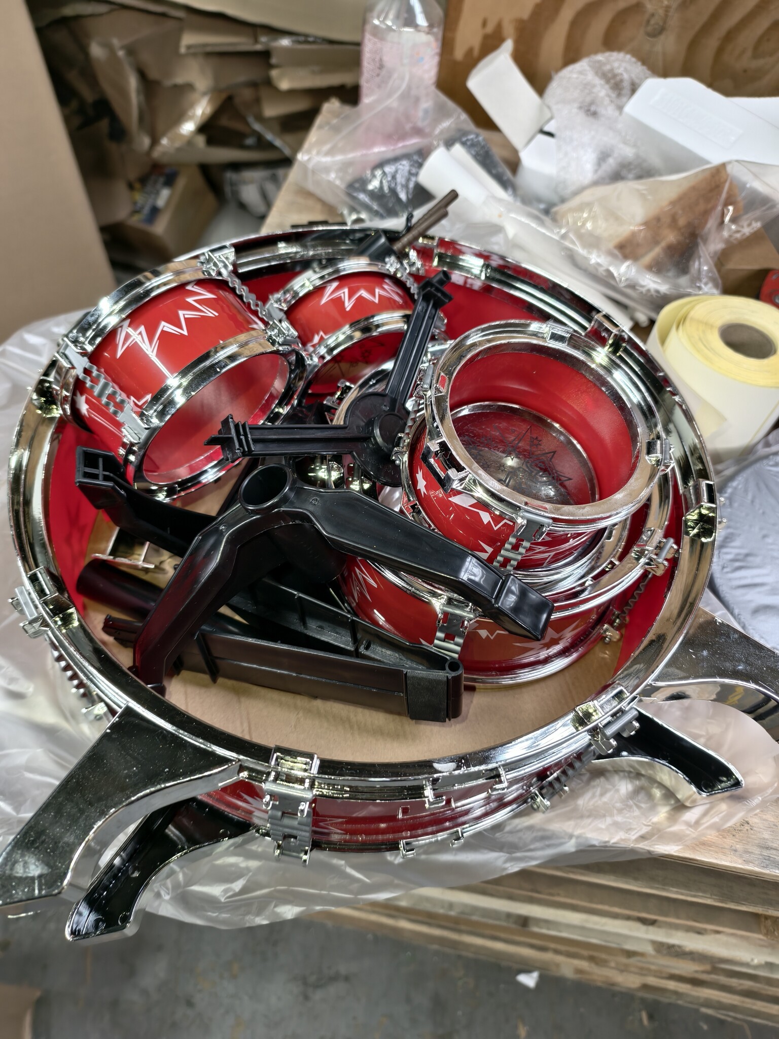 Kinder Drumstel met Disc - 40% Korting! 6 Trommels voor Jonge Muzikanten