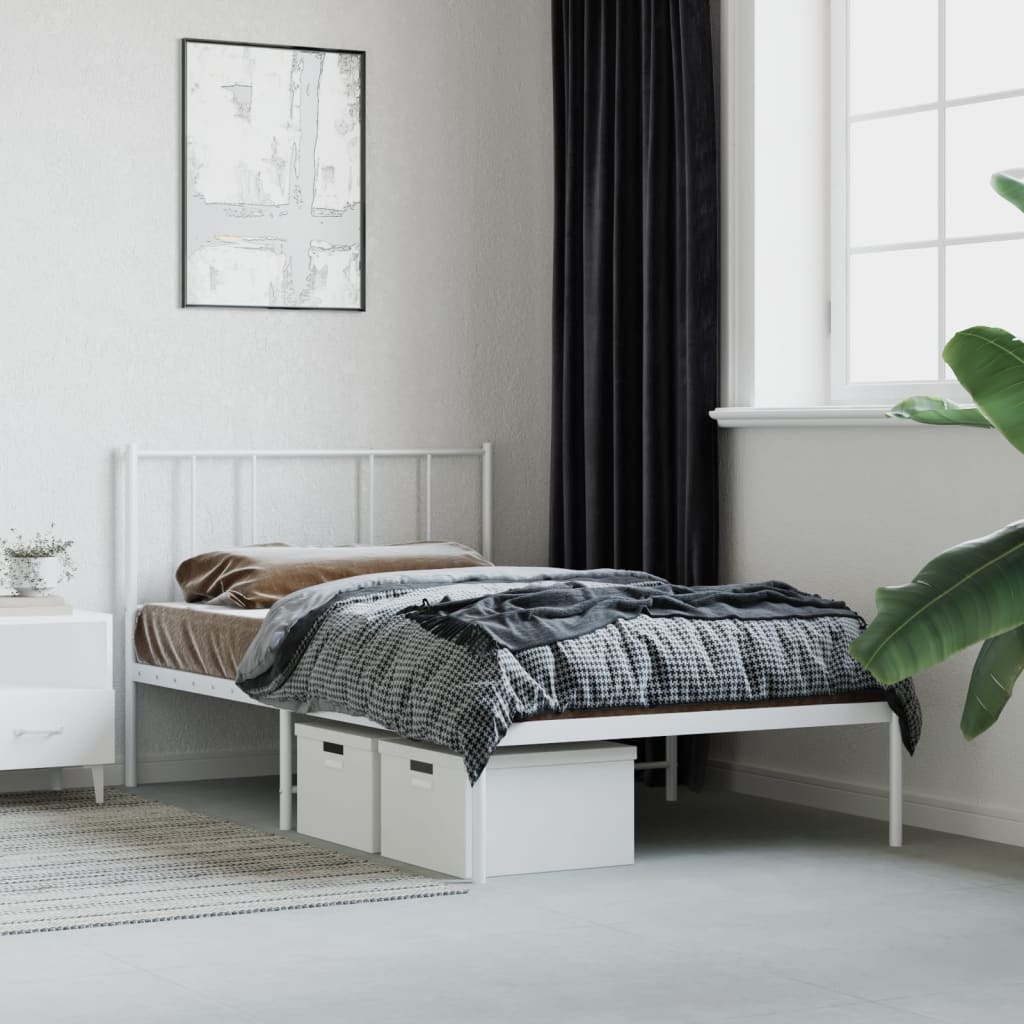 VidaXL Metalen Bedframe Wit 90x200 cm - 55% Korting!