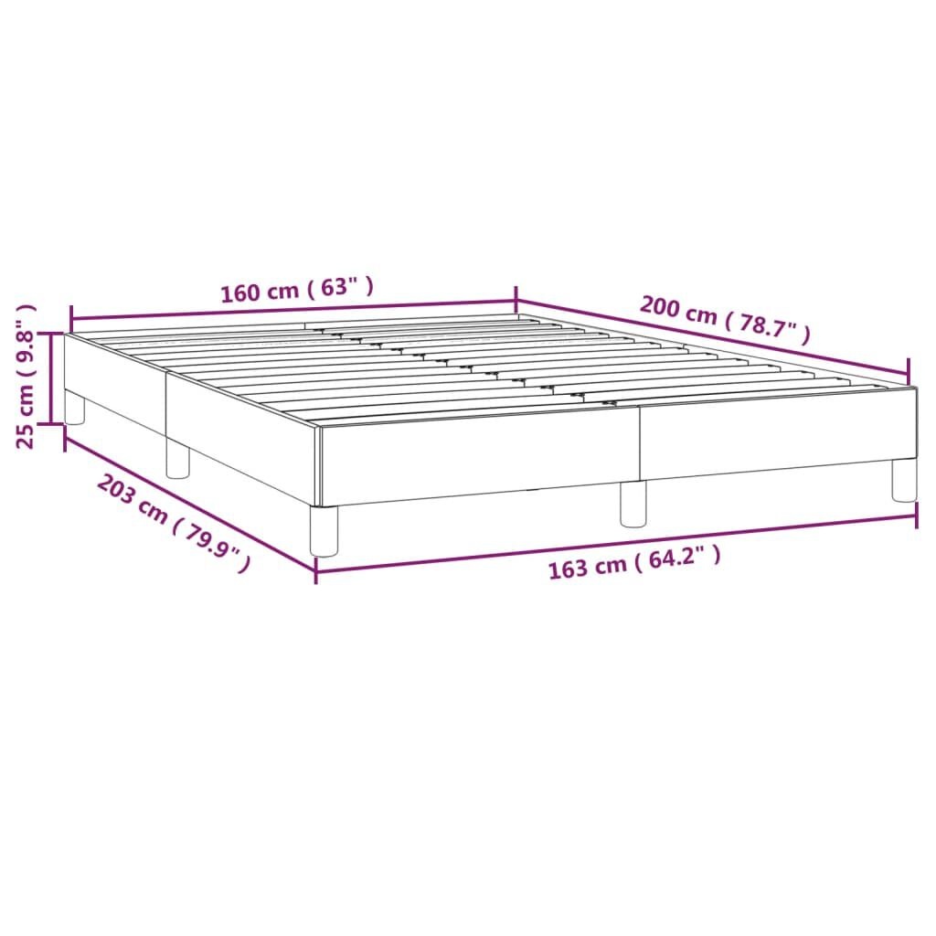 VidaXL Bedframe Grijs 160x200cm - 40% Korting! Laatste Stuk!