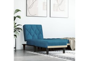 vidaXL Chaise longue fluweel blauw - Nu 40% Korting!