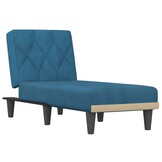vidaXL Chaise longue fluweel blauw - Nu 40% Korting!