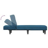 vidaXL Chaise longue fluweel blauw - Nu 40% Korting!