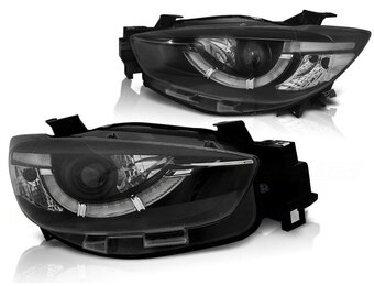 Koplampen MAZDA CX5 11-15 Zwart TRUE DRL - 55% Korting!